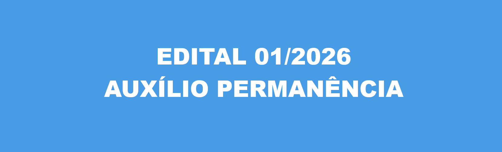 Edital 01-2026 - Auxílio Permanência