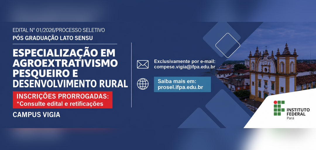 PSE - ESPECIALIZAÇÃO EM AGROEXTRATIVISMO PESQUEIRO E DESENVOLVIMENTO RURAL