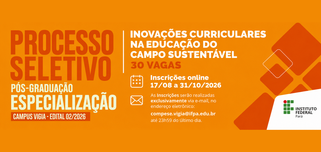 PSE - ESPECIALIZAÇÃO EM INOVAÇÕES CURRICULARES NA EDUCAÇÃO DO CAMPO SUSTENTÁVEL